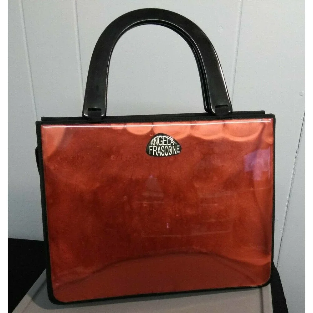Angela Frascone Handbag Purse w. Removable Shoulder Strap - Picture 2 of 11